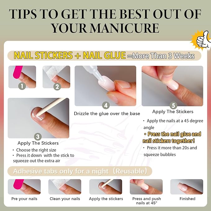 KQueenest Press On Nails Almond - Ombre White Black Press On Nails Medium Length, French Dark Fake Nails with Nail Glue, Reusable Soft Gel Gradient Black Glue On Nails for Women Decoration, 24 Pcs