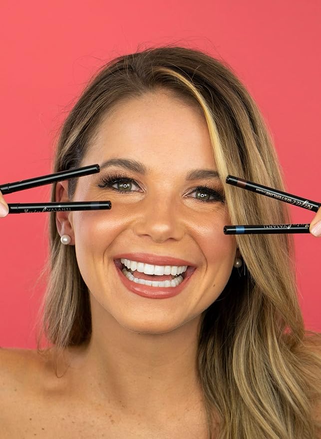 VASANTI Kajal Waterline Eyeliner Pencil - Long-lasting, Waterproof, Smudge-proof, Safe for Sensitive Eyes, Waterline Eye Liner - Opthalmologist Approved and Tested (Rich Brown)