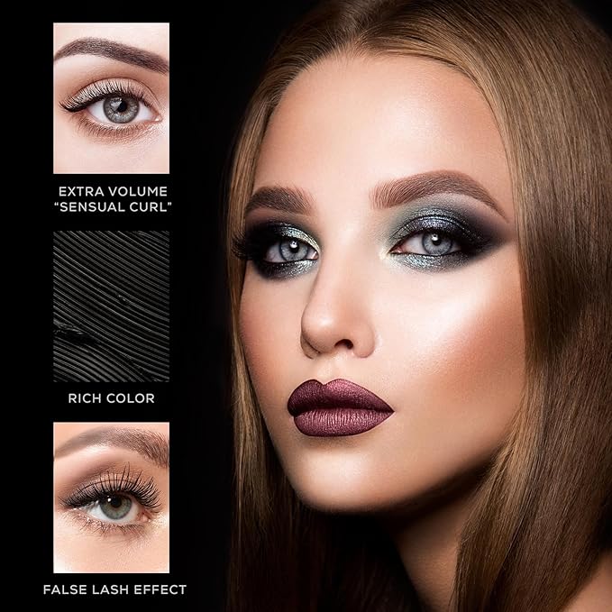 Radiant Professional Lengthening Mascara with silicone brush – Smudge-Proof Curl Mascara Volume and Length for Sensitive Eyes, Cruelty Free, Ideal for Mature & Young Women, 0.43 oz (01 Black)