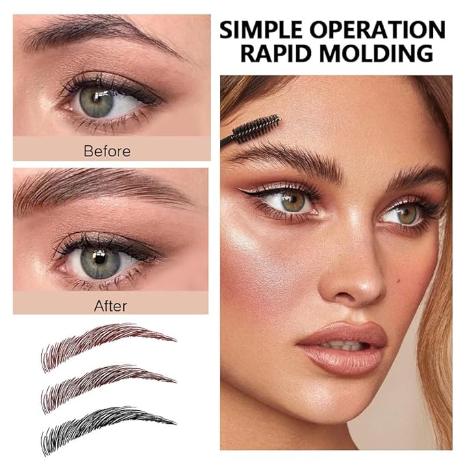 Brow Kit, Eyebrow Pomade,Eye Brow Contour Palette with Double-ended Eyebrow Brush, Full Defined Natural Brows, Long-Lasting Waterproof,01