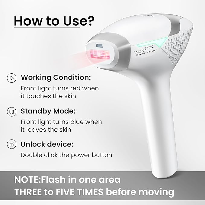 Diode Laser Hair Removal for Men and Women, V8S for Skin Tone 1-5, Permanent Reduction in Hair Regrowth, The World's First FDA-cleared Home-use Wide-Angle 810nm Laser Hair Removal Device