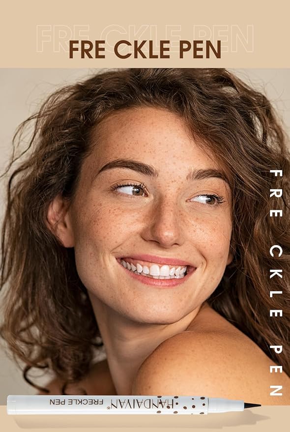 Freckle Pen 4 Colors Available, Natural Lifelike Freckle Makeup Pen, Waterproof Long Lasting Quick Dry - Light Brown, Natural Coffee, Chestnut, Dark Brown