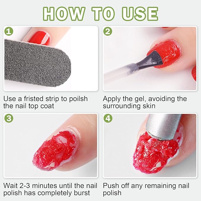 Magic Remover Gel Polish,3PCS Gel Nail Remover,Professional Gel Remover for Nails,Quickly and Easily Removedor de Esmalte Gel (15ML)