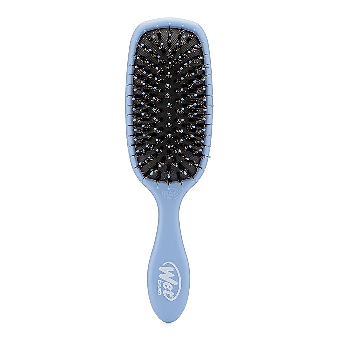 Wet Brush Shine Enhancer Hair Brush, Sky - Exclusive Ultra-soft IntelliFlex Bristles - Natural Boar Bristles for All Hair Types - For Women and Men, Wet and Dry Hair