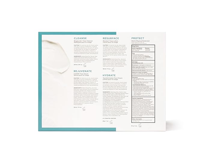 Jan Marini Skin Research Skin Care Management System - Face Care Products with Tinted Daily SPF 45 Sunscreen - Skin Care Kit with Bioglycolic Face Cleanser - Normal/Combo