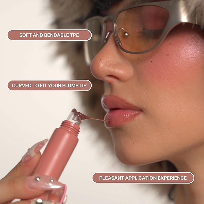 LipLock Jelly Serum for Dry Lips, Long-Lasting, Hydrating, Plumping, Glossy Mask with Rose PDRN, Carrot Collagen, Pillow Peptide, Moisturizing Tinted Lip Balm. (Pink Flan)