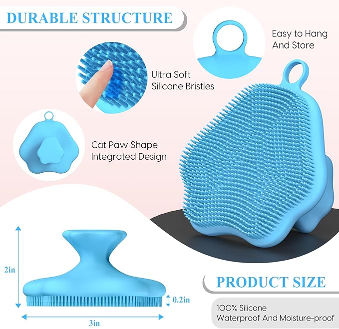 VWMYQ Silicone Face Scrubber - Exfoliating Face Scrubber for Women and Man, Gentle Facial Cleansing Brush Blackhead Acne Pore Pad Cradle Cap, Manual Soft Face Wash Brush for Deep Skin Care