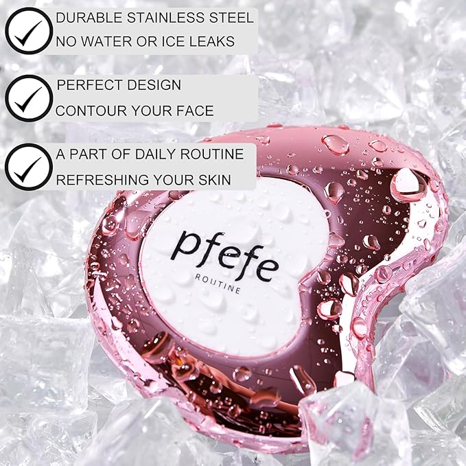 pfefe Stainless Steel Cryo Gua Sha - Gua Sha Facial Beauty Tools - Metal Skin Care Gua Sha for Body SPA Face Neck Eye