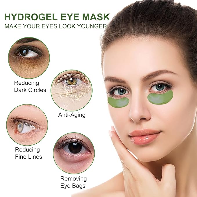 Under Eye Patches -30 Pairs, Collagen Eye Mask for Dark Circles, Puffy Eyes, Wrinkles Treatment, Aloe Eye Bags with Hyaluronic Acid and Collagen, Moisturizing & Anti-Aging
