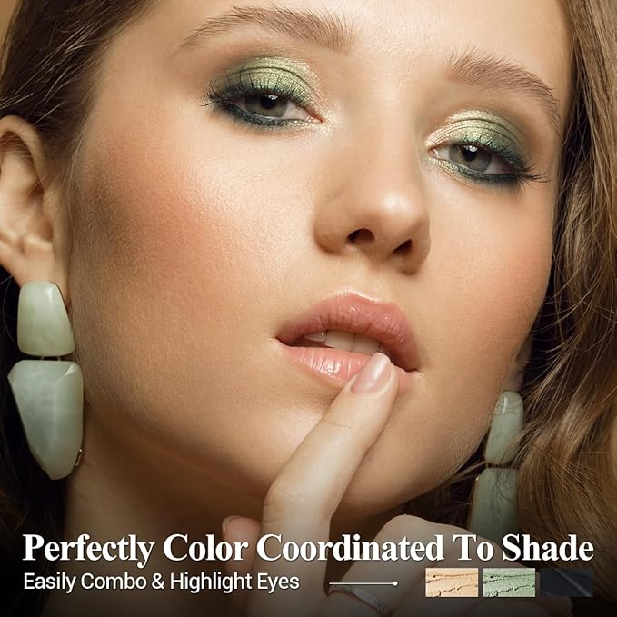 Neutral Eyeshadow Stick Makeup Set, Metallic Shimmer Matte Cream Eye Shadow Eyeliner Brightener Pencil Crayon - Classic 6PCS A013