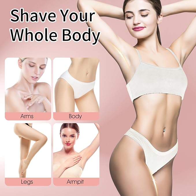 Electric Razors for Women, 5 in 1 Painless Rechargeable Dusk Shaver Womens, Women's Shavers Everything, Lady Leg/Bikini/Face Hair Removal Products, Female Wet Dry Shaving Machine