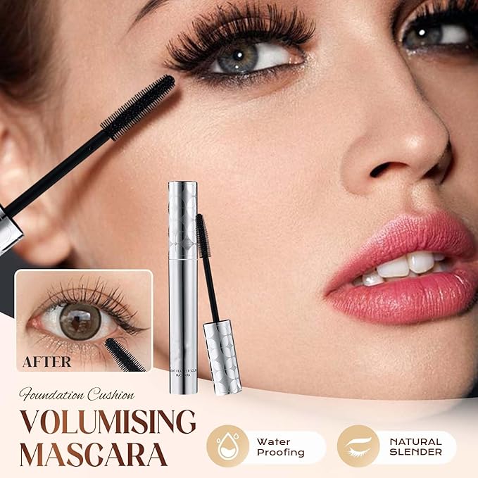 Mascara for Older Women 60 Plus, 2026 New Mascara Volume and Length for Mature Women with Thinning Lashes, Non Clumping Waterproof Long Wear (2PC Mix)