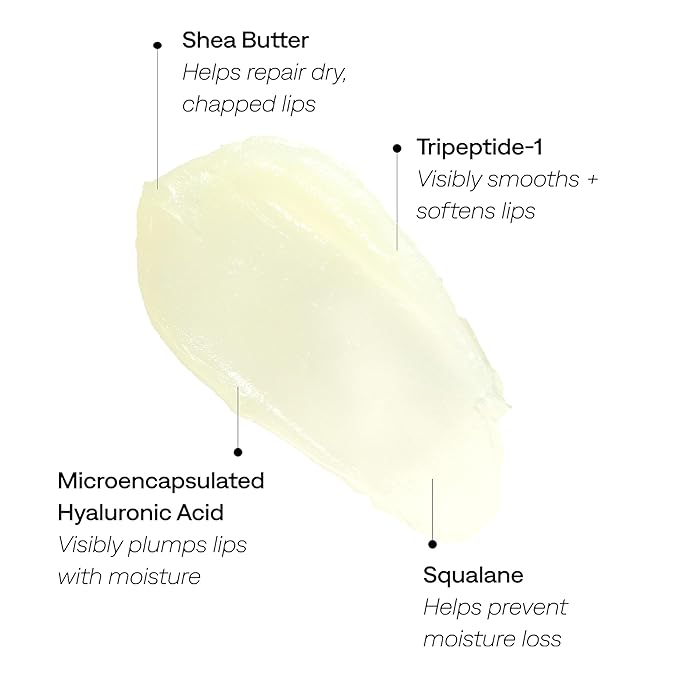 Provence Beauty Soft Bisous Plumping Lip Balm – Hydrating Lip Care Treatment with Tripeptide-1, Hyaluronic Acid & Shea Butter – Anti-Aging Lip Balm that Smooths, Softens & Plumps Dry Lips – 0.5 fl oz