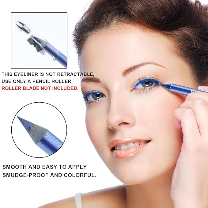 3 Colorful Eyeliner Pen Set, Eye Shadow Pencil, Pearl Eyeliner Kit Metallic Glitter Eye liner Pencil for Women Eye&Lip Liner Professional Eye Makeup Set Colorful Eye Color (3PCS D)