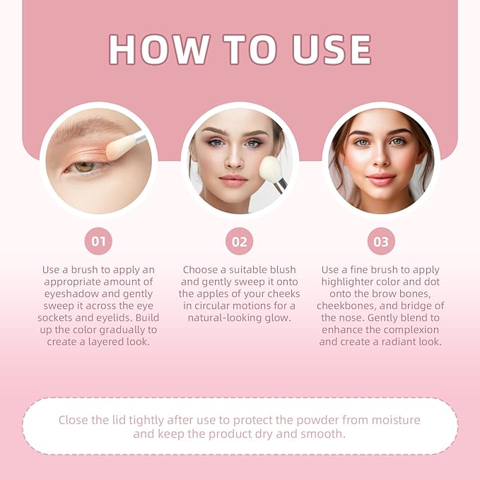 Glowjiu Glow Gallery Eye and Cheek Palette for Eyeshadow Makeup, Makeup Palettes Contour Kit, Shimmer Glow Face Palette for Women, Natural Glow Contour Powder, Gentle on Skin, Durable and Stable