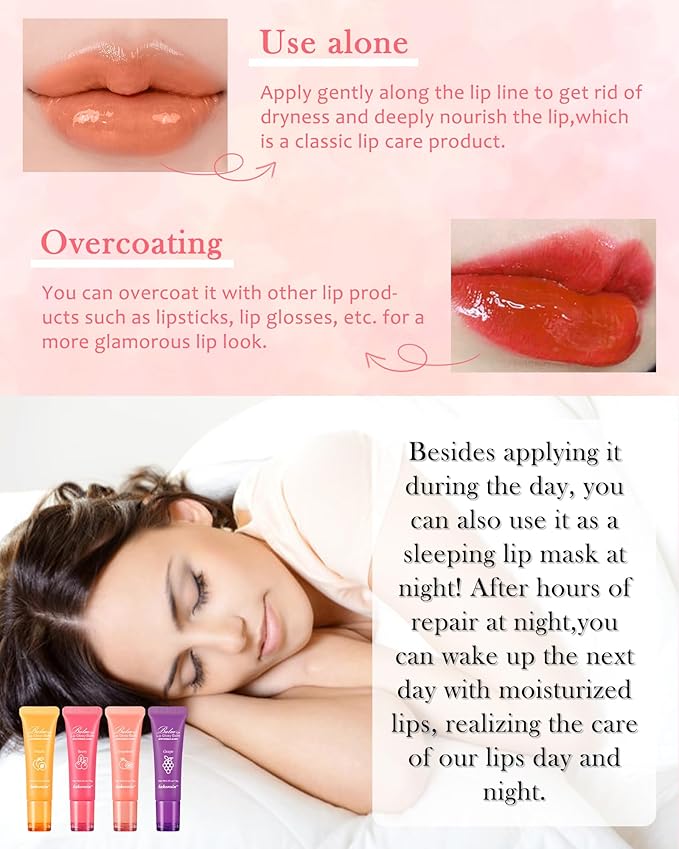 Moisturizer Lip Glowy Balm, Hydrating & Women-3#Grapefruit