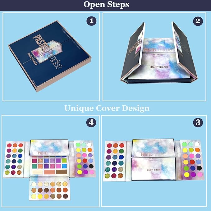 82 Vibrant Shades Makeup Palette - Matte, Shimmers,