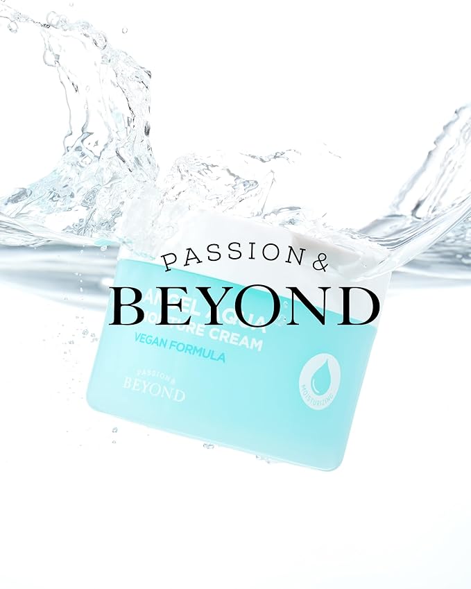 BEYOND Angel Aqua moisture Cream (5.1fl oz) - Instant Cooling, Hydrating, Soothing Lightweight Face Gel Moisturizer, Sleeping Mask. Korean Skin Care, Vegan. Cica, Hyaluronic Acid, Panthenol.