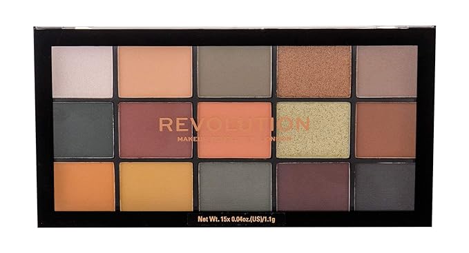Makeup Revolution Reloaded Palette, Makeup Eyeshadow Palette, Includes 15 Shades, Lasts All Day Long, Vegan & Cruelty Free, Iconic Division, 16.5g