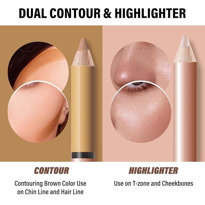 2 in 1 Cream Bronzer and Highlighter Stick,Cream