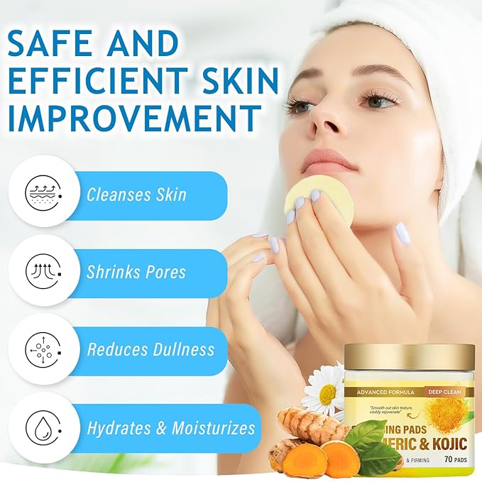 Turmeric cleansing pads for dark