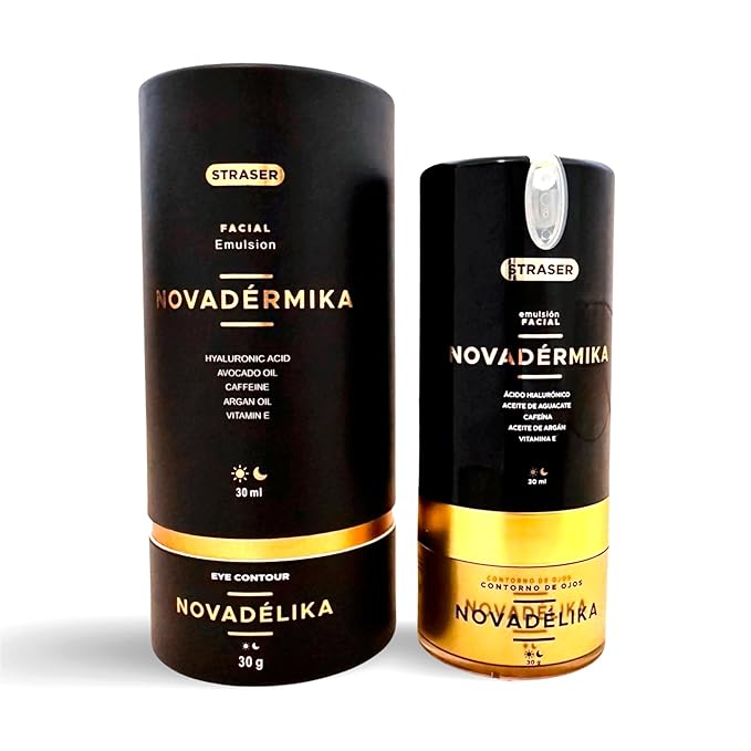 Novadérmika & Novadélika 2in1. Facial Emulsion and Eye Contour - Nourishes, Hydrates, Rejuvenates and leave your Skin with a Radiant Glow - Anti-aging - Cactus Blossom Fragrance.