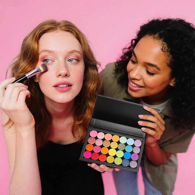 4-Layer Magnetic Makeup Palette Empty, Large Depotting Makeup Palette for Eyeshadow, Blush Powder, Lipstick