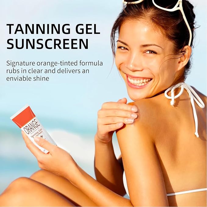 Sun Tanning Gel with SPF 30 Sunscreen, Hydrating & Moisturizing Formula Sunscreen, Travel Size Fast-Absorbing Tan Accelerator Sunscreens, Gentle Sun Protection for All Skin Types