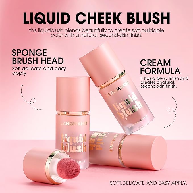 Jolilab Liquid Blush - High Pigment, Long - Lasting, Buildable Color for a Natural Glow（01#）