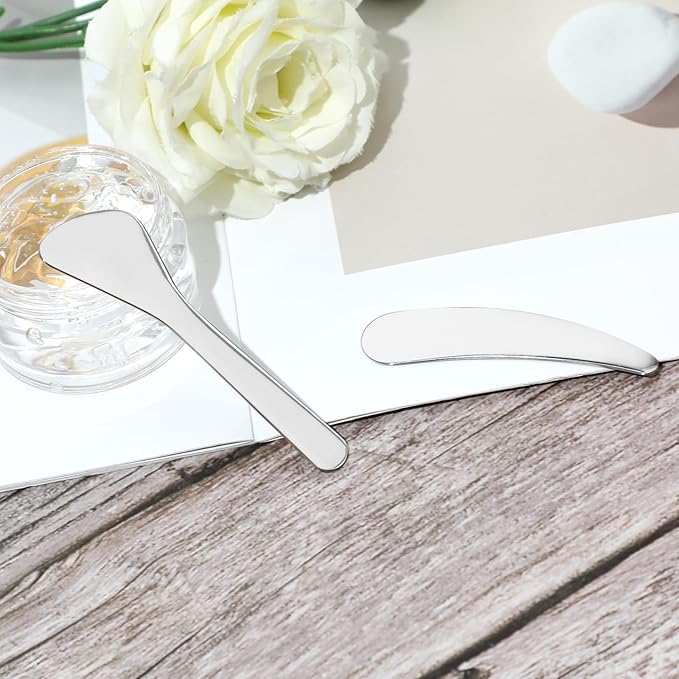 2Pcs Cosmetic Spatula Reusable Facial Massage Spatula Practical