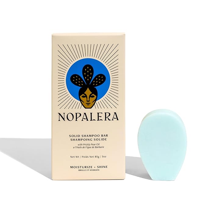 Nopalera Shampoo Bar - Moisturize and Shine, For Dry or Curly Hair, Color Safe, Paraben Free, Silicone & Sulfate Free, Made With Prickly Pear Oil (3.65 oz)