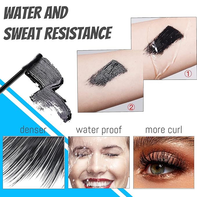 Mascara for Older Women 60 Plus, Mascara for Seniors with Thinning Lashes, Hypoallergenic Sensitive Eyes, Black Volume and Length, Waterproof Smudge Proof