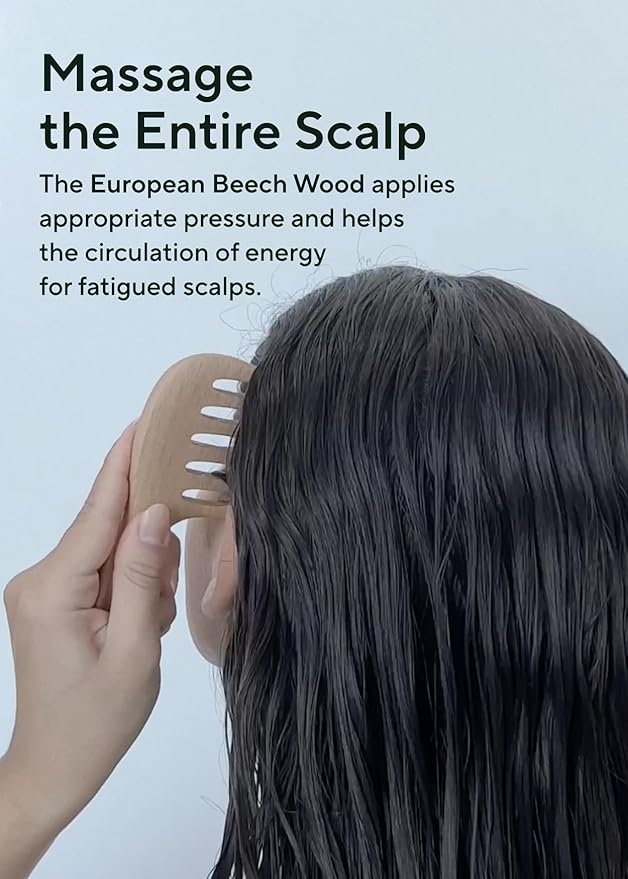 AROMATICA Rosemary Root Enhancer & Wooden Scalp Massager Set - Hair Scalp Massager with Rosemary Water Scalp Serum for Hair Growth, Hair Care for Women, Dry Treatment Set, Christmas Gift for hair care