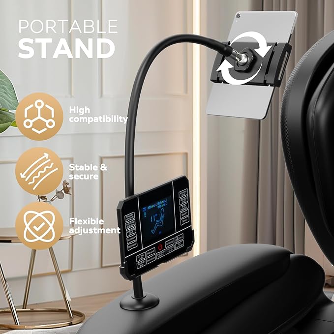 EXQUISLIFE Full Body Massage Chair with Zero Gravity, Massage Chair Recliner with Heating, Airbags, Foot Roller, Touch Screen, Bluetooth Speaker