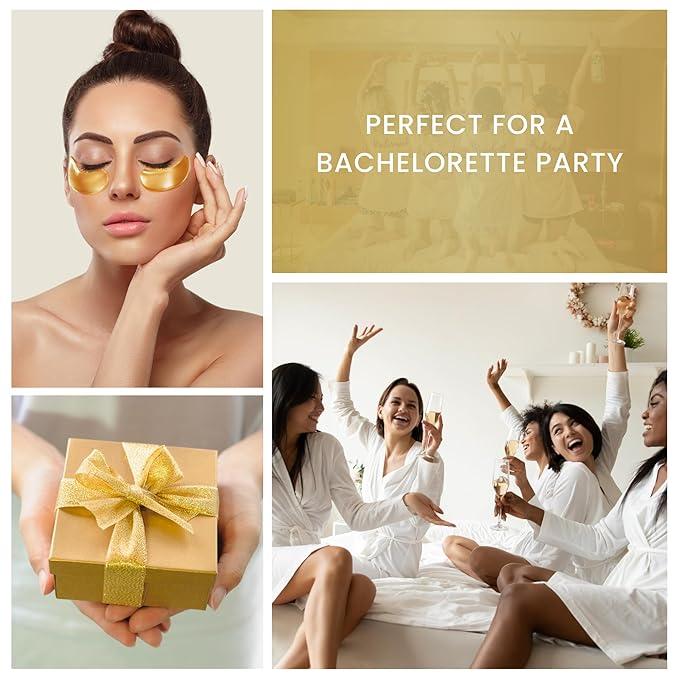 24K Gold Under Eye Patches,Eye mask under eye patches, Eye patches for puffy eyes and dark circles,Eye patches,Under eye patches for puffy eyes dark circles,Under eye treatment, Eye Care,32 pairs