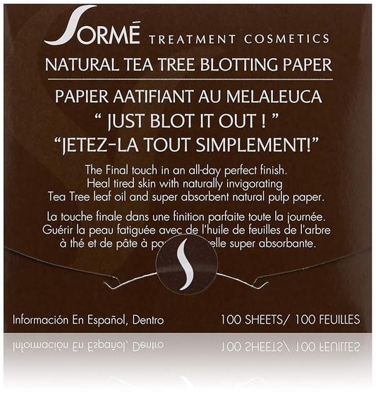 Sorme' Treatment Cosmetics Blotting Paper, Tea Tea, 0.5 oz.