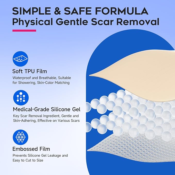 Thicker Silicone Scar Sheets, Medical Grade
