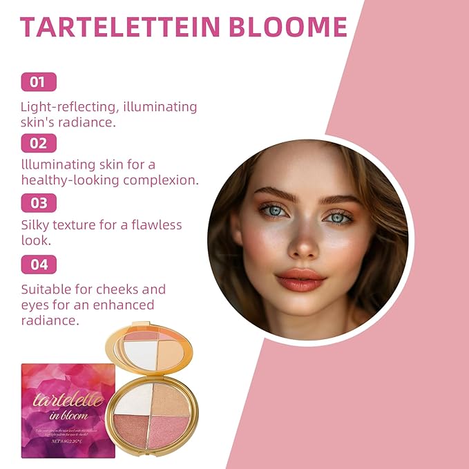 Glowjiu Glow Gallery Eye and Cheek Palette for Eyeshadow Makeup, Makeup Palettes Contour Kit, Shimmer Glow Face Palette for Women, Natural Glow Contour Powder, Gentle on Skin, Durable and Stable