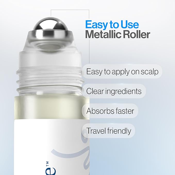 Be Bodywise Rosemary Hair Growth Serum Roll On 25 ml – 3% Rosemary, 3% Redensyl & 2% Anagain | DHT-Blocking Scalp Serum Boosts Oxygen Flow, Reduces Hair Fall | Paraben/Sulfate-Free | Women & Men