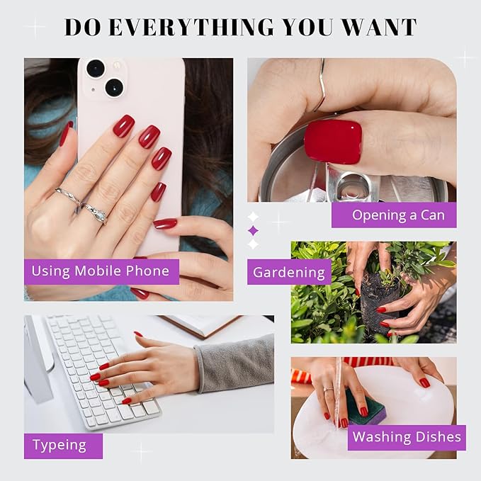 Cat Eye Press on Nails Short, Jofay Fashion Stylish Purple Press on Nails Almond, Soft Gel Fake Nails, Reusable & Natural Acrylic False Nails, Glue on Nails Kit for Women Gift 32 Pcs