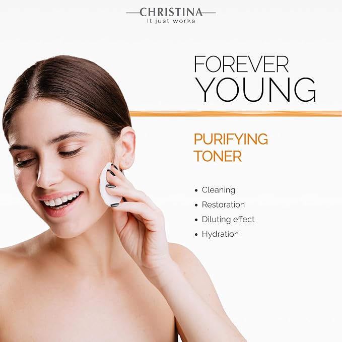 Christina Forever Young Balanced pH Toner for Face | Witch Hazel Facial Toner | Skin Purification and Refreshing Toning | Gentle Hydration and Effective Formula 300ml