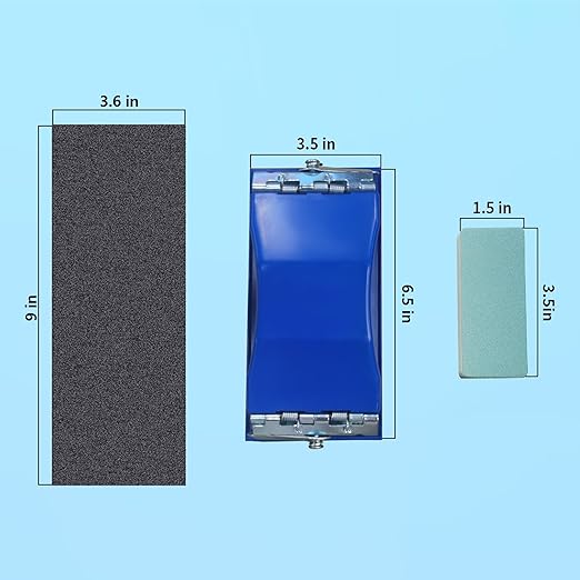 3-in-1 Wet Dry Sandpaper Set,48 Sheets of 80 to 3000 Grit Sand Paper,1 Sandpaper Holder and 2 Sponges Sanding Block for Wood Furniture Finishing Metal Automotive Sanding Polish