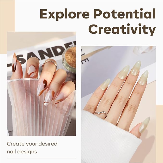 Modelones Medium Almond Nail Tips, 510Pcs Fake Nails Gel Tips Pre-shaped Full Matte Cover False Acrylic Extensions No Filed Stronger Press on Manicure 15 Sizes