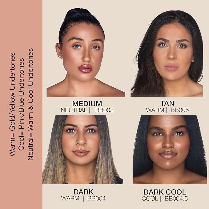 Bellapierre BB Cream SPF 20 – Mineral Sunscreen & Liquid Foundation, Lightweight Face Moisturizer with Buildable Coverage, Matte Finish, Non-Toxic, Paraben-Free, Cruelty-Free – 1.7 oz - Light