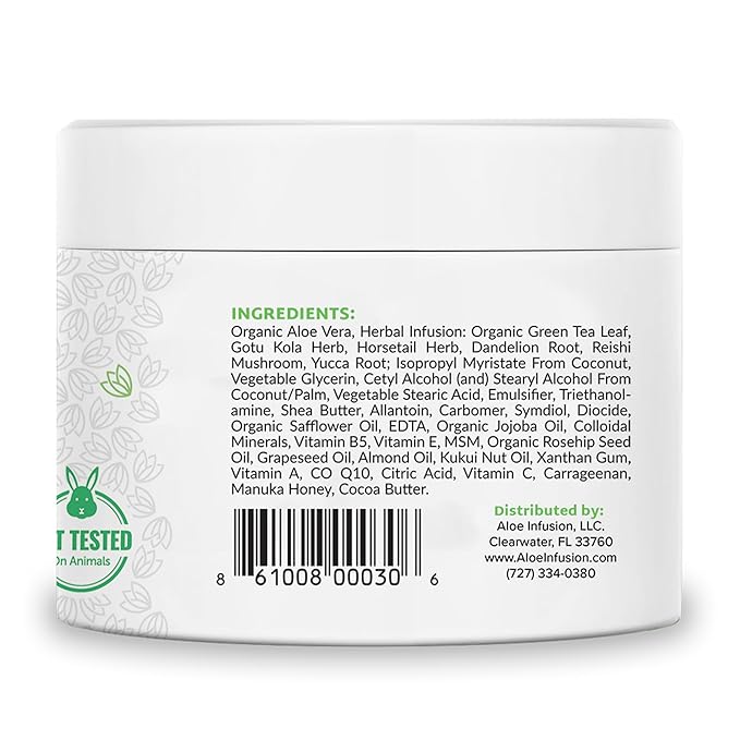 Body and Face Moisturizer - Natural Moisturizing Cream with Organic Aloe Vera - Skin Care for Dry Skin, Anti Wrinkle, Acne Scars, Rosacea, Psoriasis Eczema Cream Lotion for Men and Women
