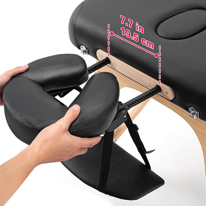 Universal Massage Table Face Cradle & Cushion, Adjustable Massage Chair Spa Bed Headrest & Face Pillow Support, Massage Platform Head Rest Cushion Cradle for Salon Home Mattress Top Massage Kit