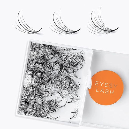 Eyesy Lash 500 Wispy Promade Fans - 5D 0.07 Size 13mm Curl CC - Natural Wispy Lashes Loose Premade Lash Fans for Eyelash Extensions Handmade Pre Made Eyelashes for Spiky, Volume, Natural Look