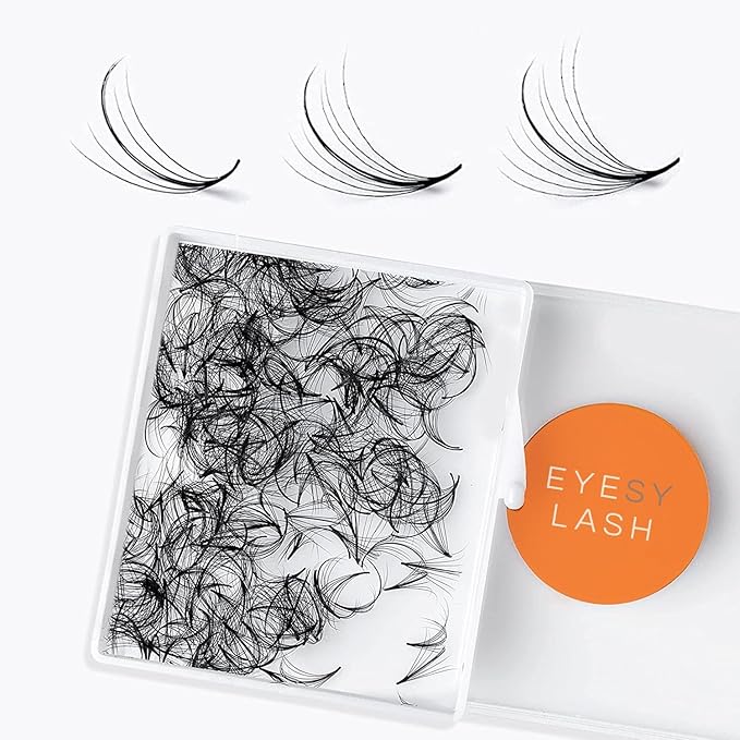 Eyesy Lash 500 Wispy Promade Fans - 5D 0.07 Size 10mm Curl C - Natural Wispy Lashes Loose Premade Lash Fans for Eyelash Extensions Handmade Pre Made Eyelashes for Spiky, Volume, Natural Look