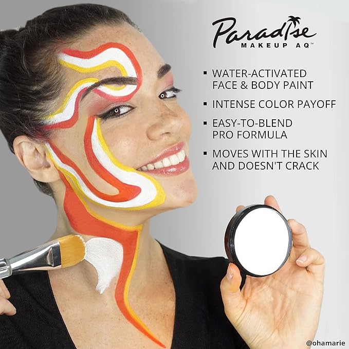 Mehron Makeup Paradise Makeup AQ Pro Size | Stage & Screen Performance, Face & Body Painting, Beauty, Cosplay, and Halloween | Water Activated Face Paint, Body Paint 1.4 oz (40 g) - Storm Cloud