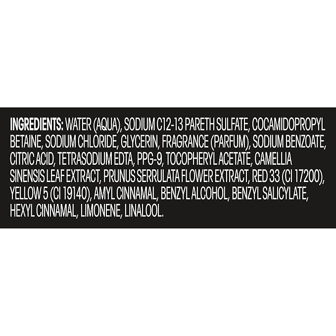 Suave Moisturizing Body Wash, with Wild Cherry Blossom and Vitamin E Extract, No Parabens, No Phtahaltes, 18 Oz Pack of 6